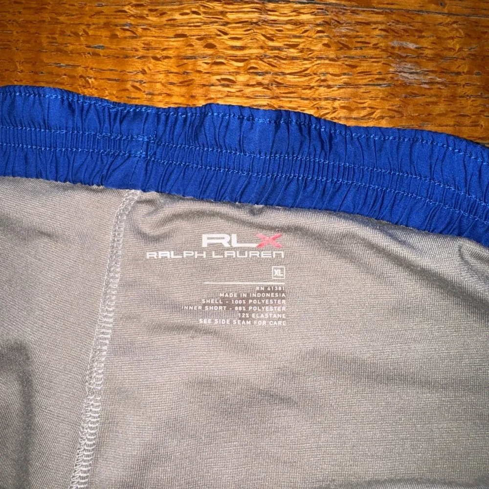 RLX Ralph Lauren Mens Blue Performance Running Training Shorts XL RN 41381